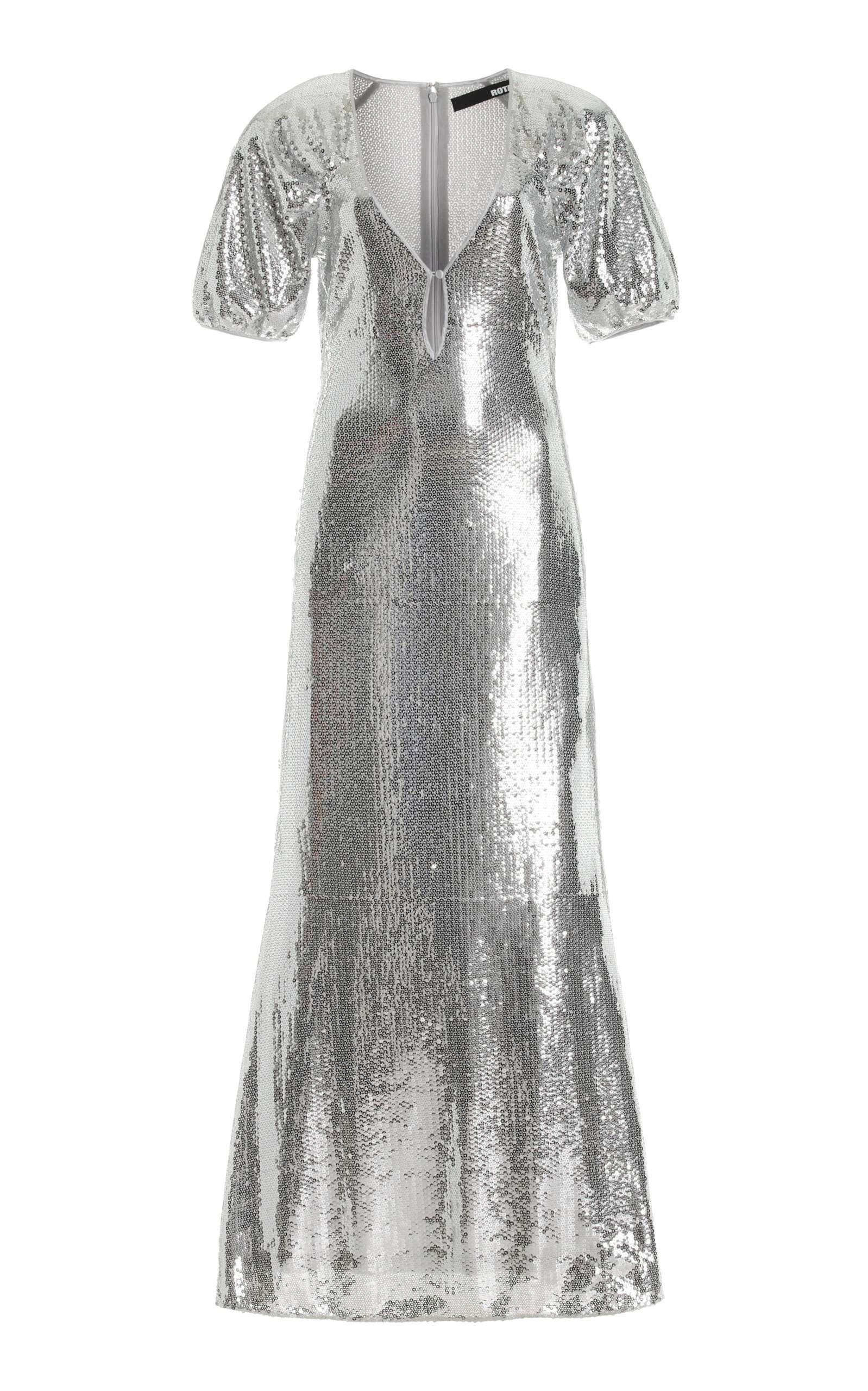 Sequined Midi Dress silver - 1