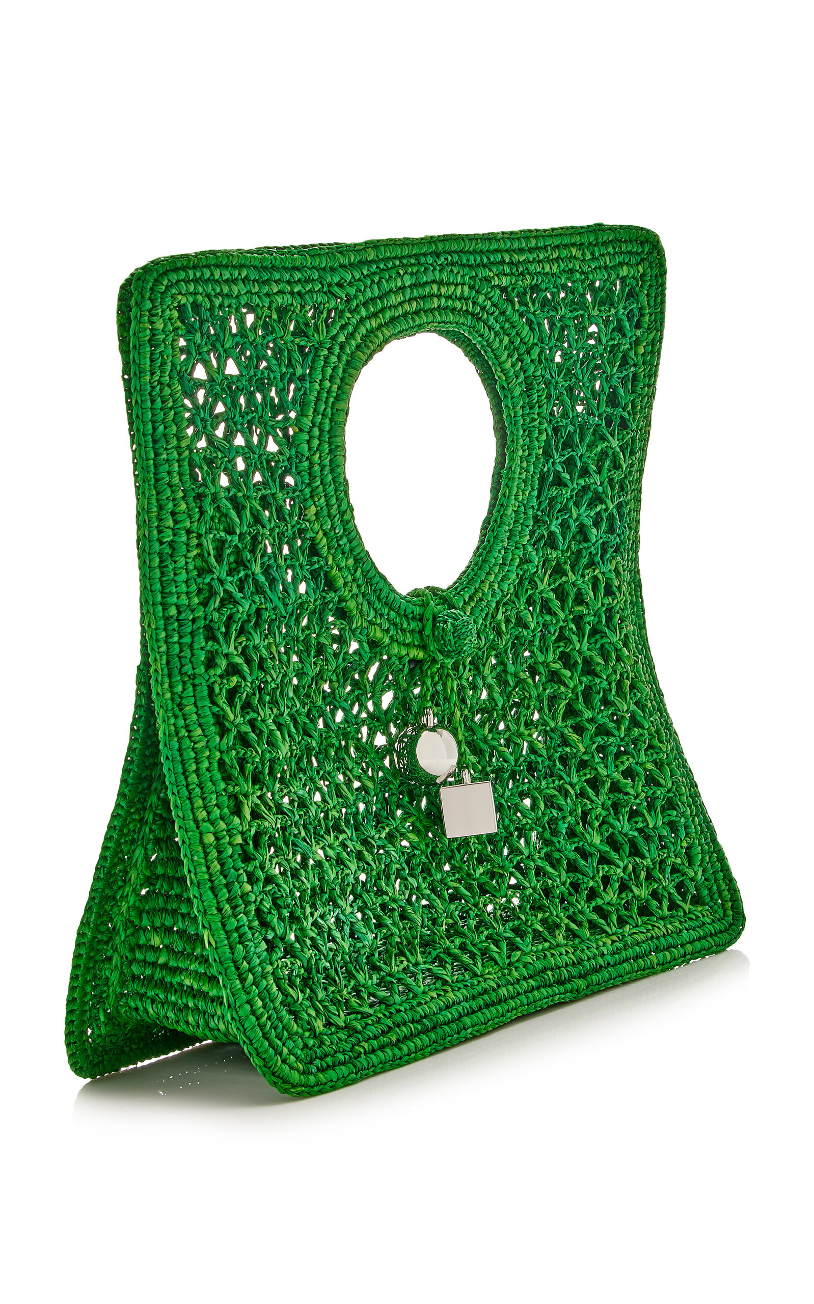 Le Petit Carre Spiaggia Raffia Tote Bag green - 3