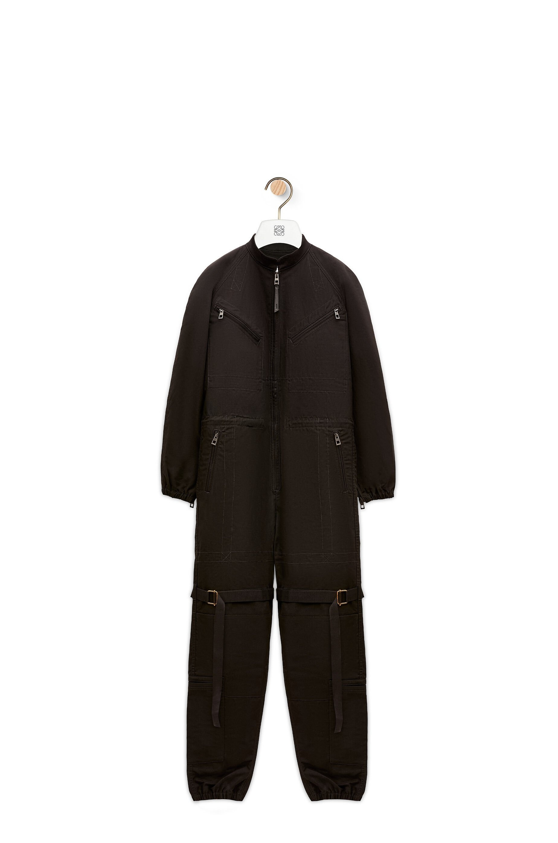 Cargo jumpsuit in cotton - 1