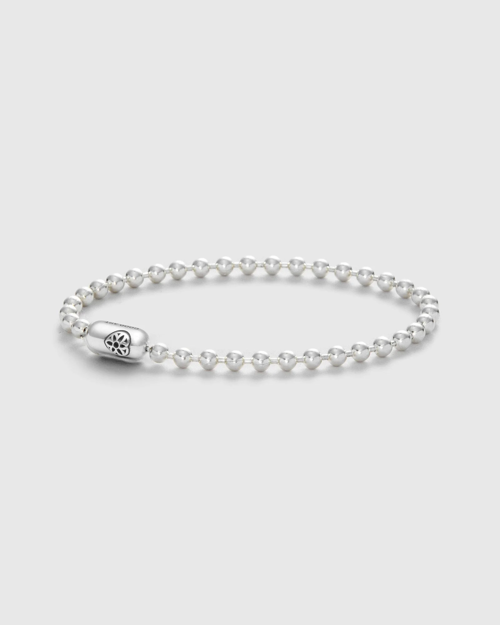 Rosette Heart Poplock Bracelet in Sterling Silver - 1