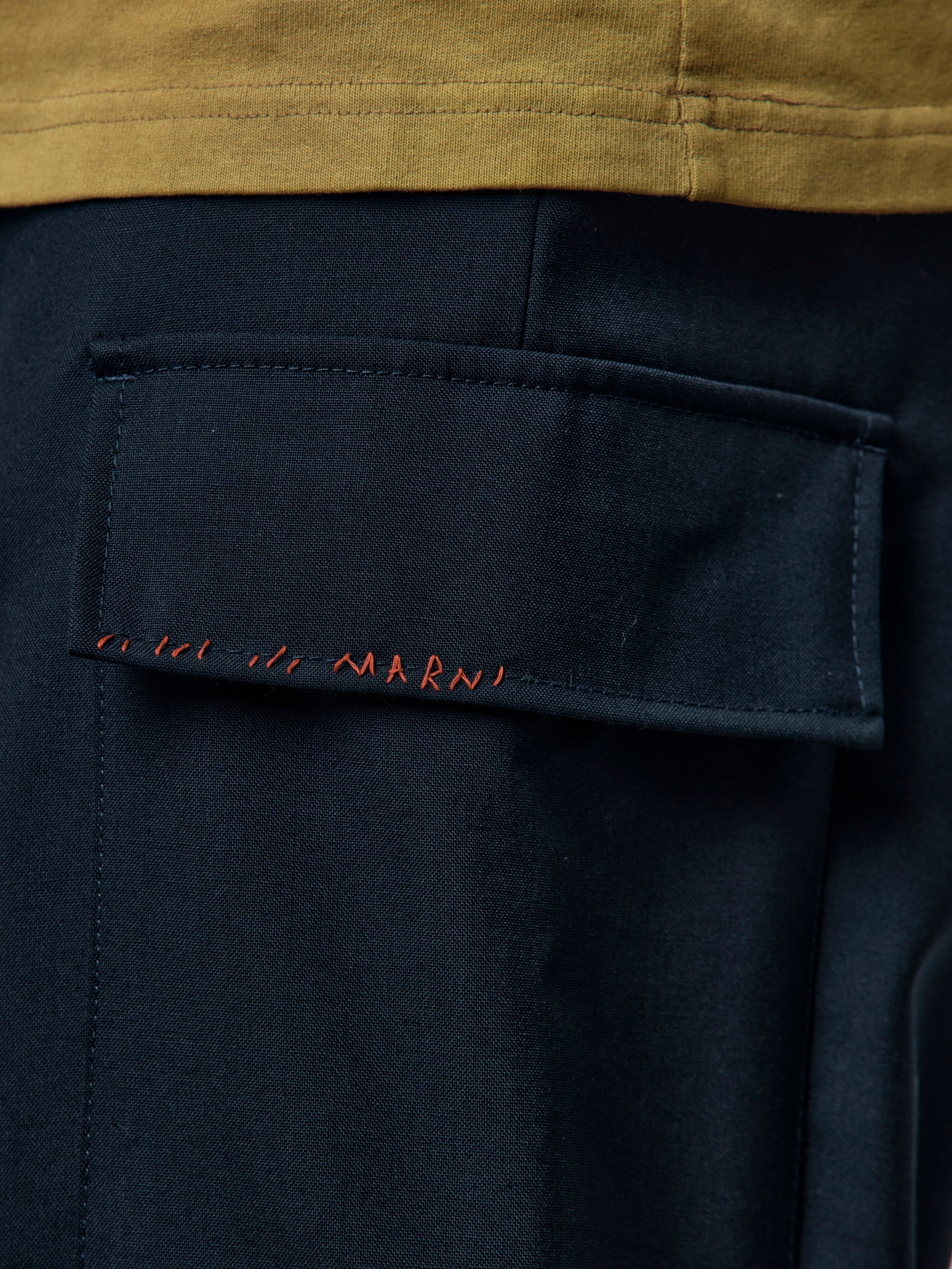 TROPICAL WOOL STRAIGHT LEG PANTS (BLUBLACK) - 7