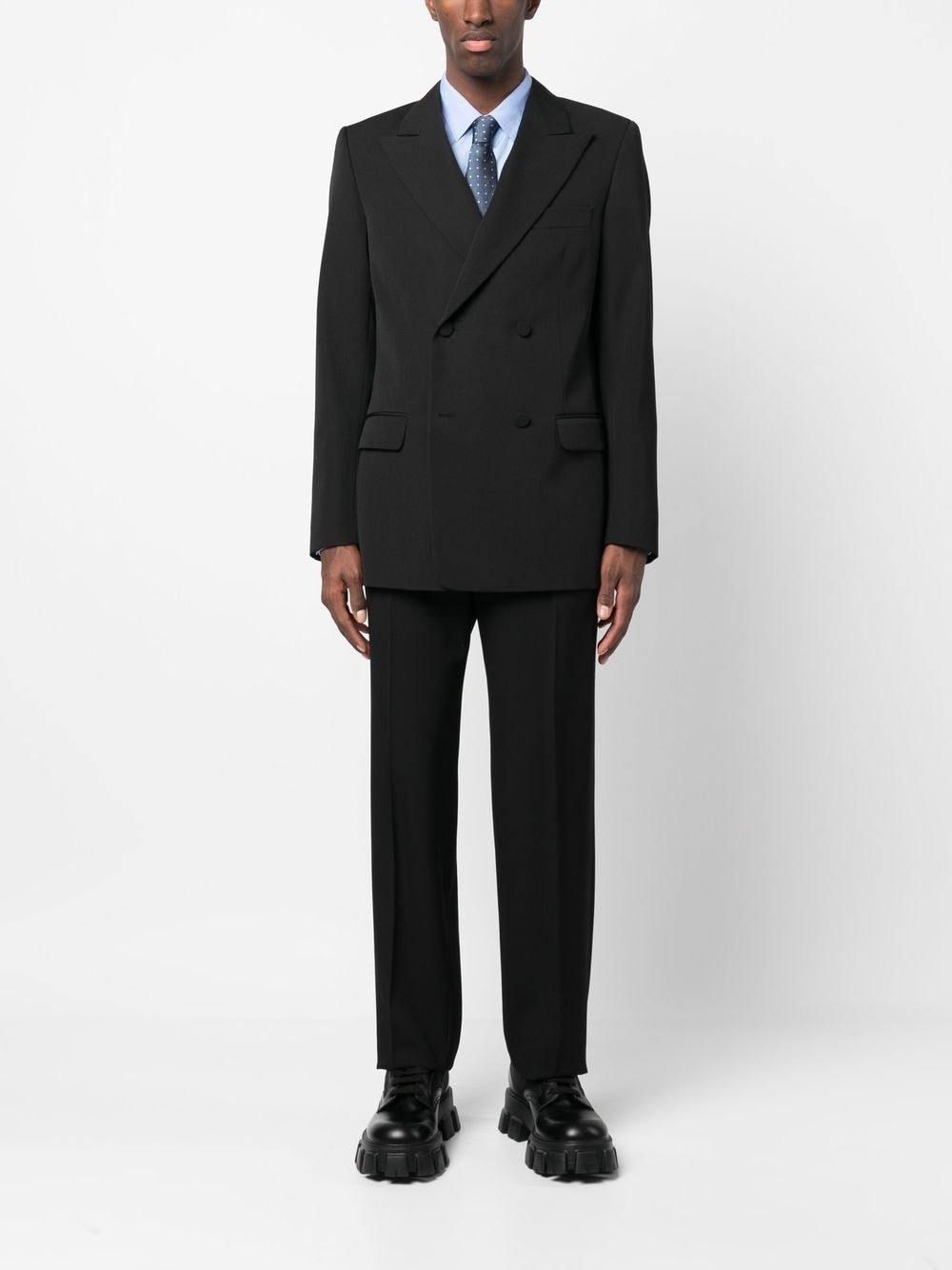 double-breasted wool blazer - 2