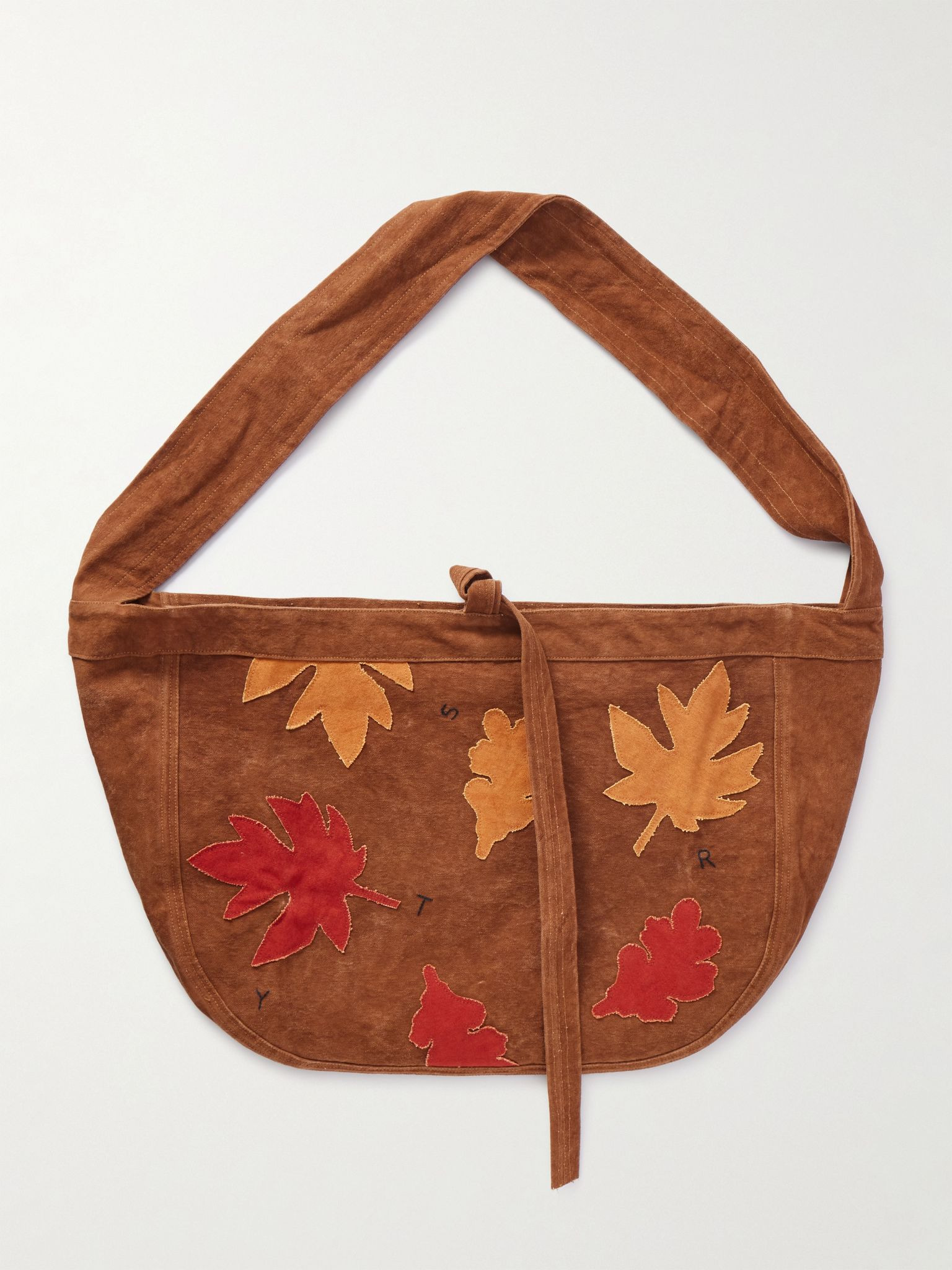Big Shop Logo-Embroidered Appliquéd Cotton-Canvas Tote Bag Brown - 1