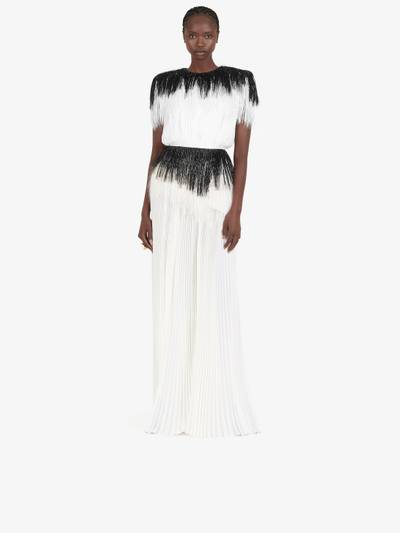 Givenchy Two tone dress with franges in pearls and lurex outlook