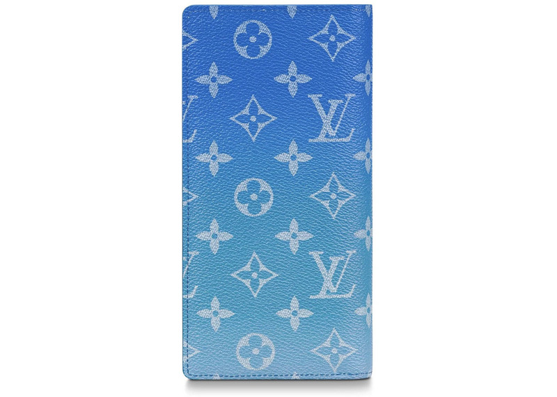 Louis Vuitton Louis Vuitton Brazza Wallet (16 Card Slot) Clouds Monogram Blue outlook