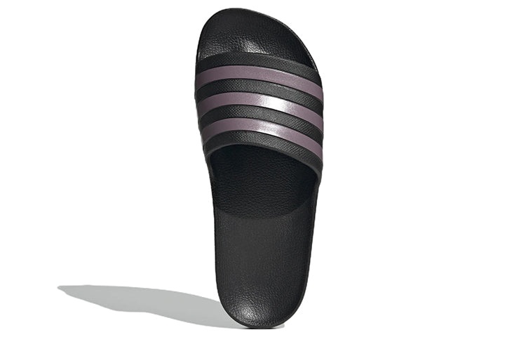 (WMNS) adidas Adilette Aqua 'Black Purple' GX4279 - 5
