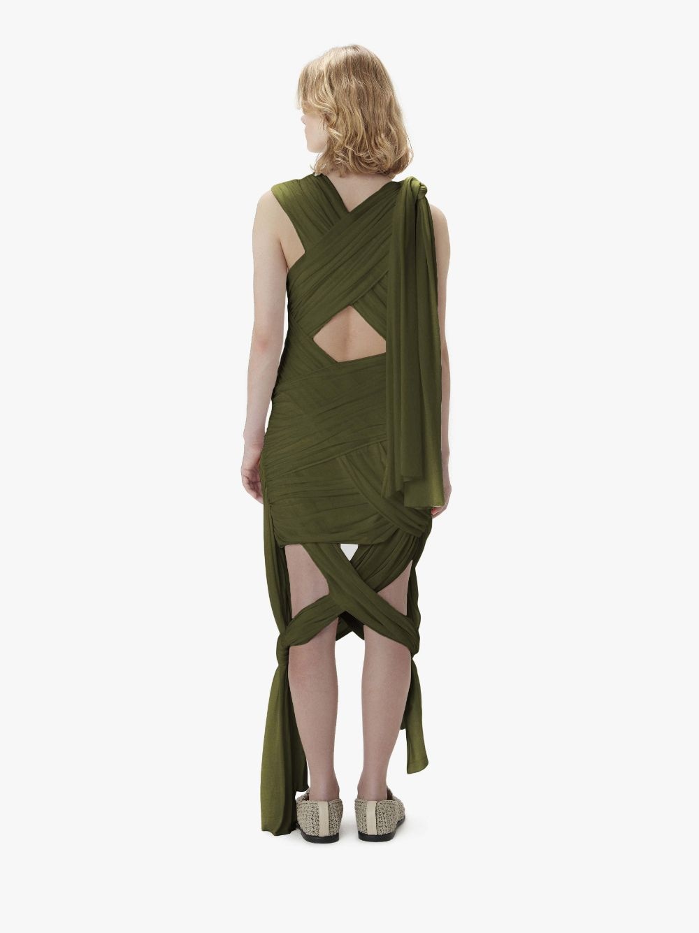 SLEEVELESS WRAP DRESS - 3