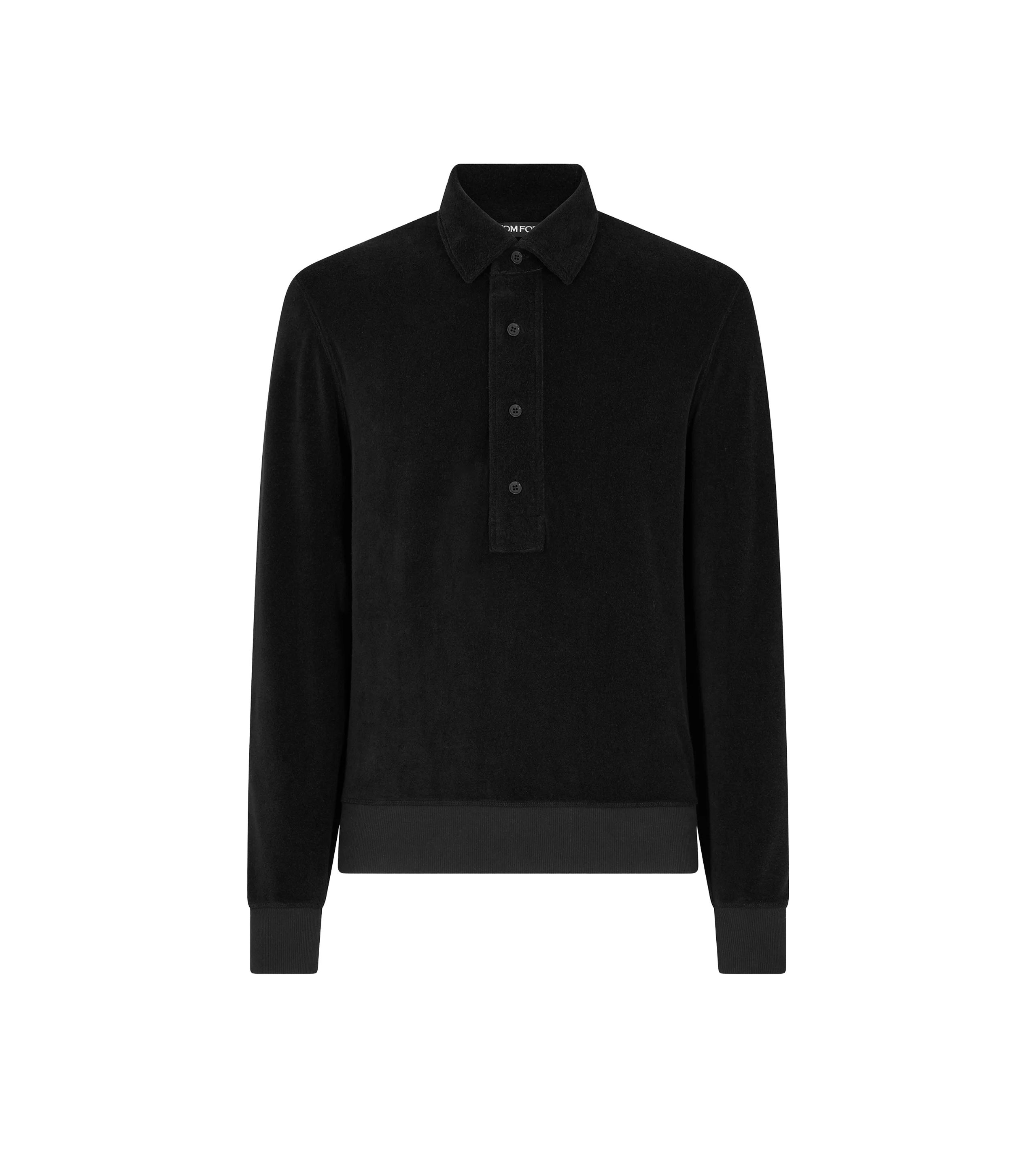 LONG SLEEVE TOWELLING POLO - 1