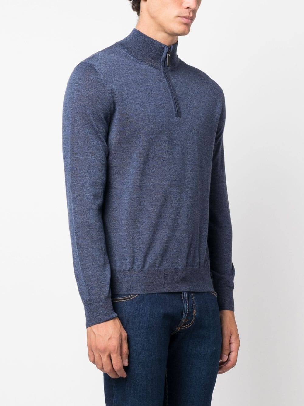 half-zip wool jumper - 6