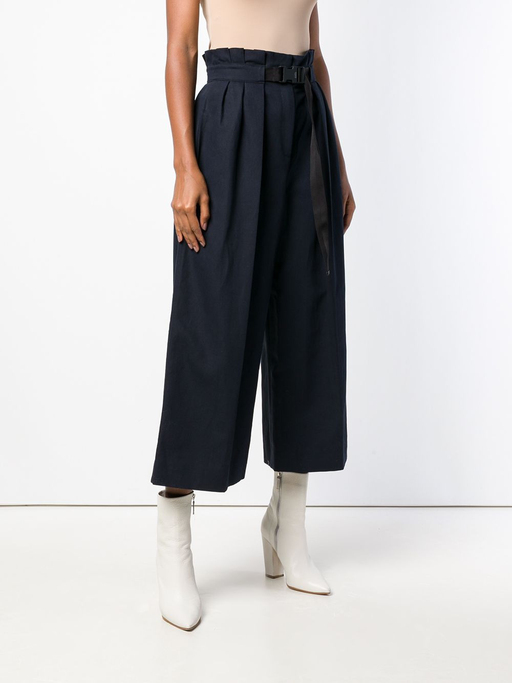 loose flared cropped trousers - 3
