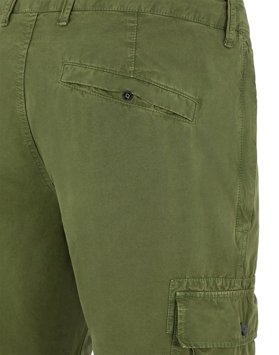 303WA BRUSHED COTTON CANVAS_GARMENT DYED 'OLD' EFFECT OLIVE GREEN - 4