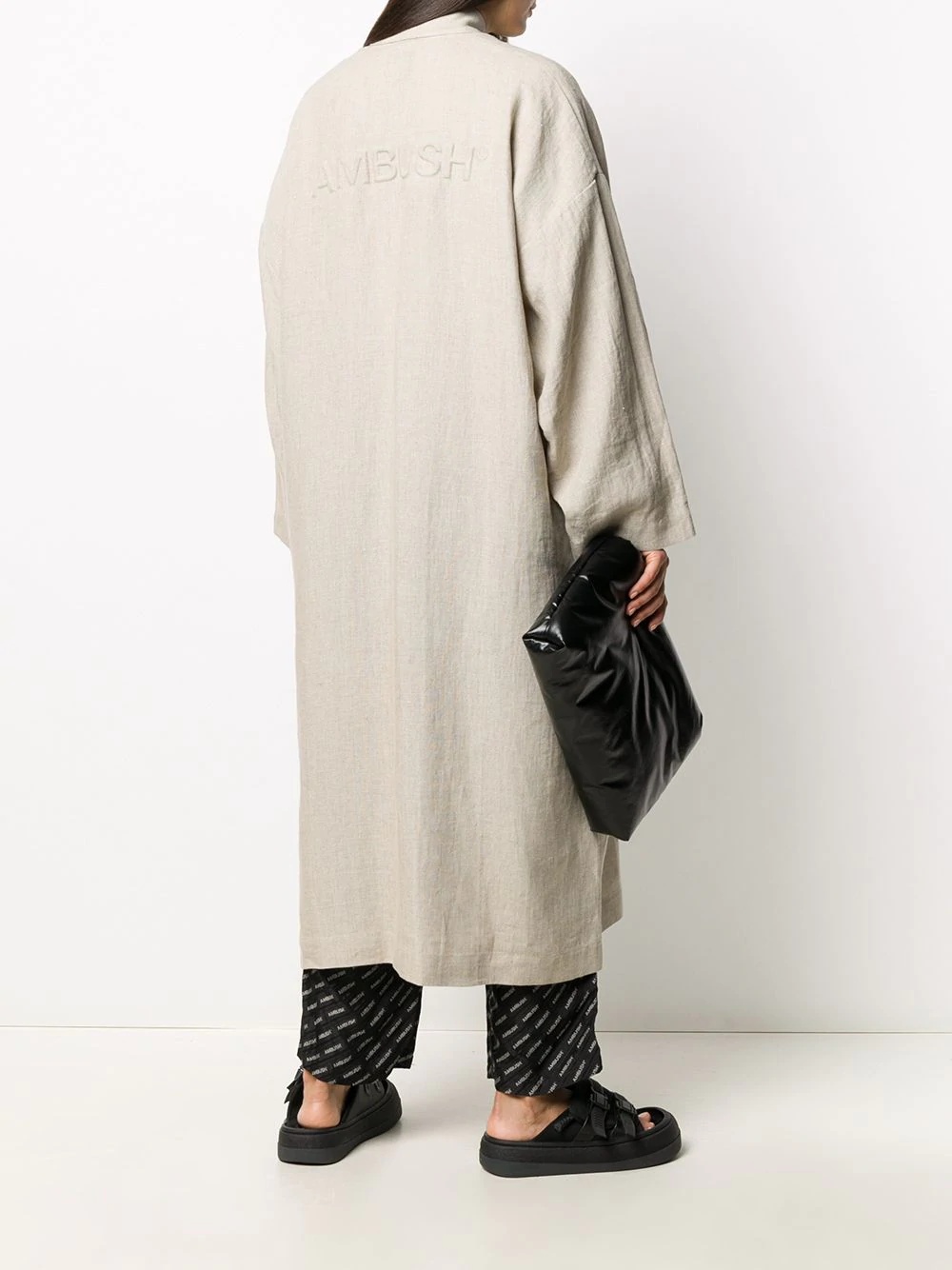 kimono wrapped overcoat - 3