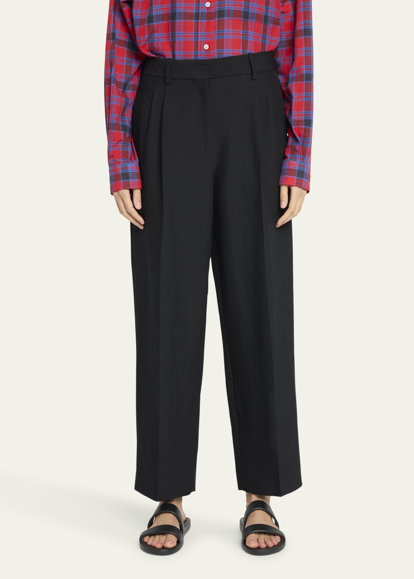 Lilas Pleated Straight-Leg Pants - 4