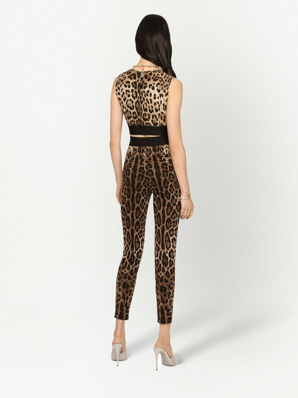 leopard-print vest top - 4