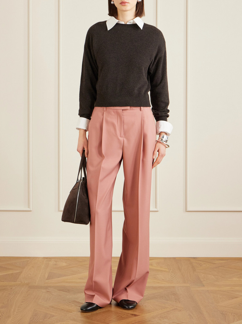 Another Tomorrow + Net Sustain Pleated Virgin Wool-twill Wide-leg Pants outlook
