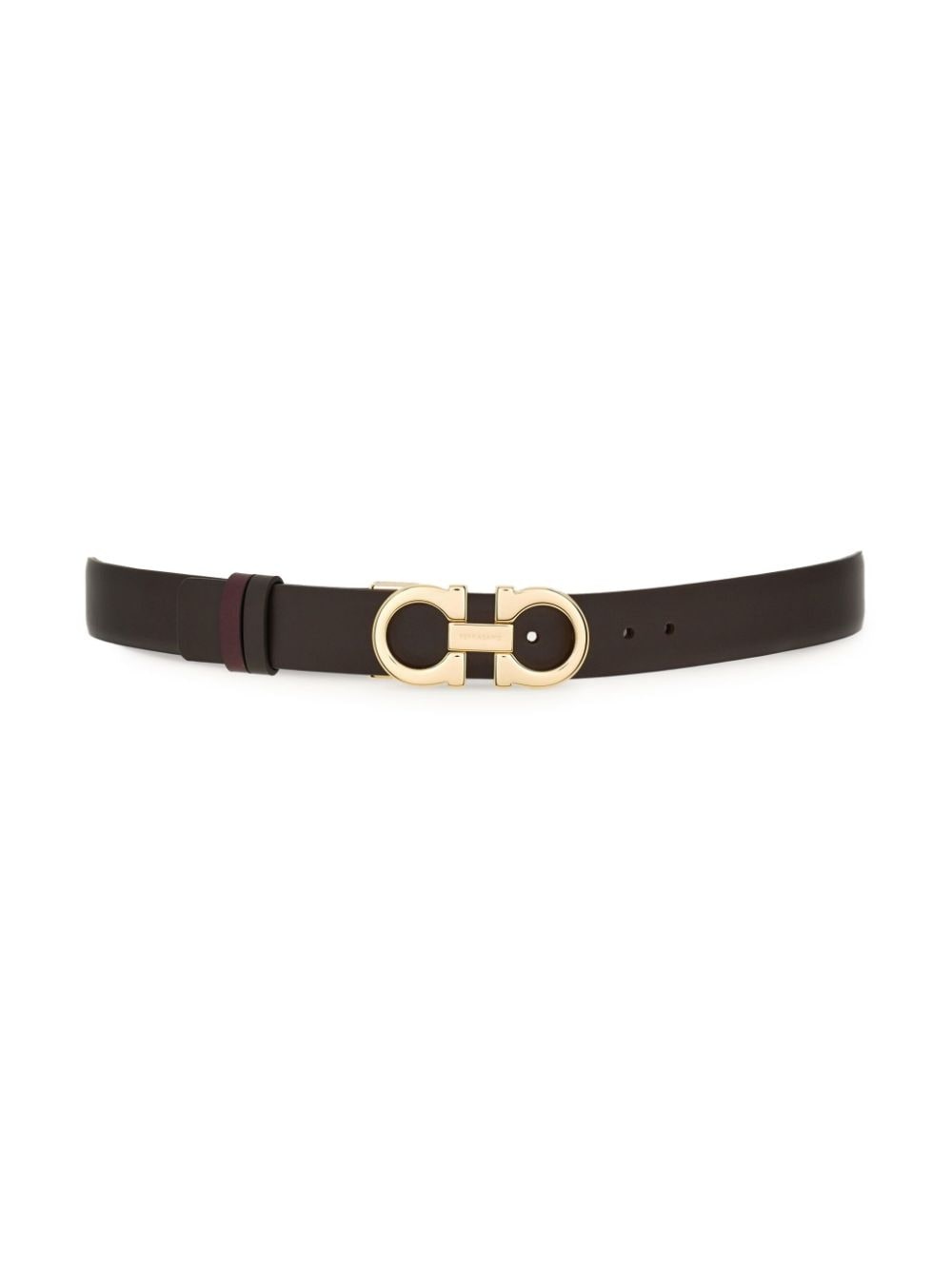 Gancini-buckle leather belt - 3