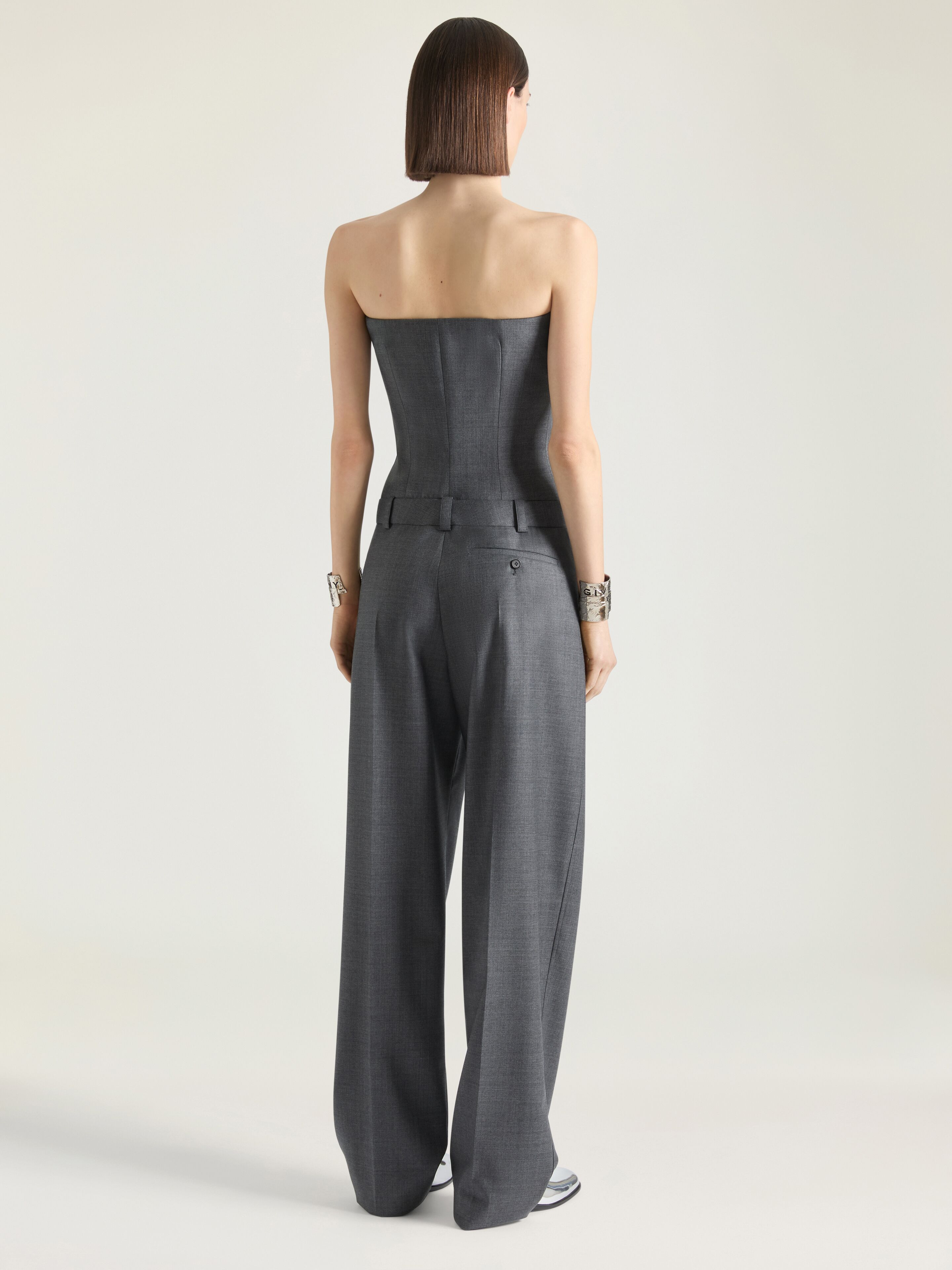 BULLET BUSTIER TAILORED ALL-IN-ONE IN WOOL - 3