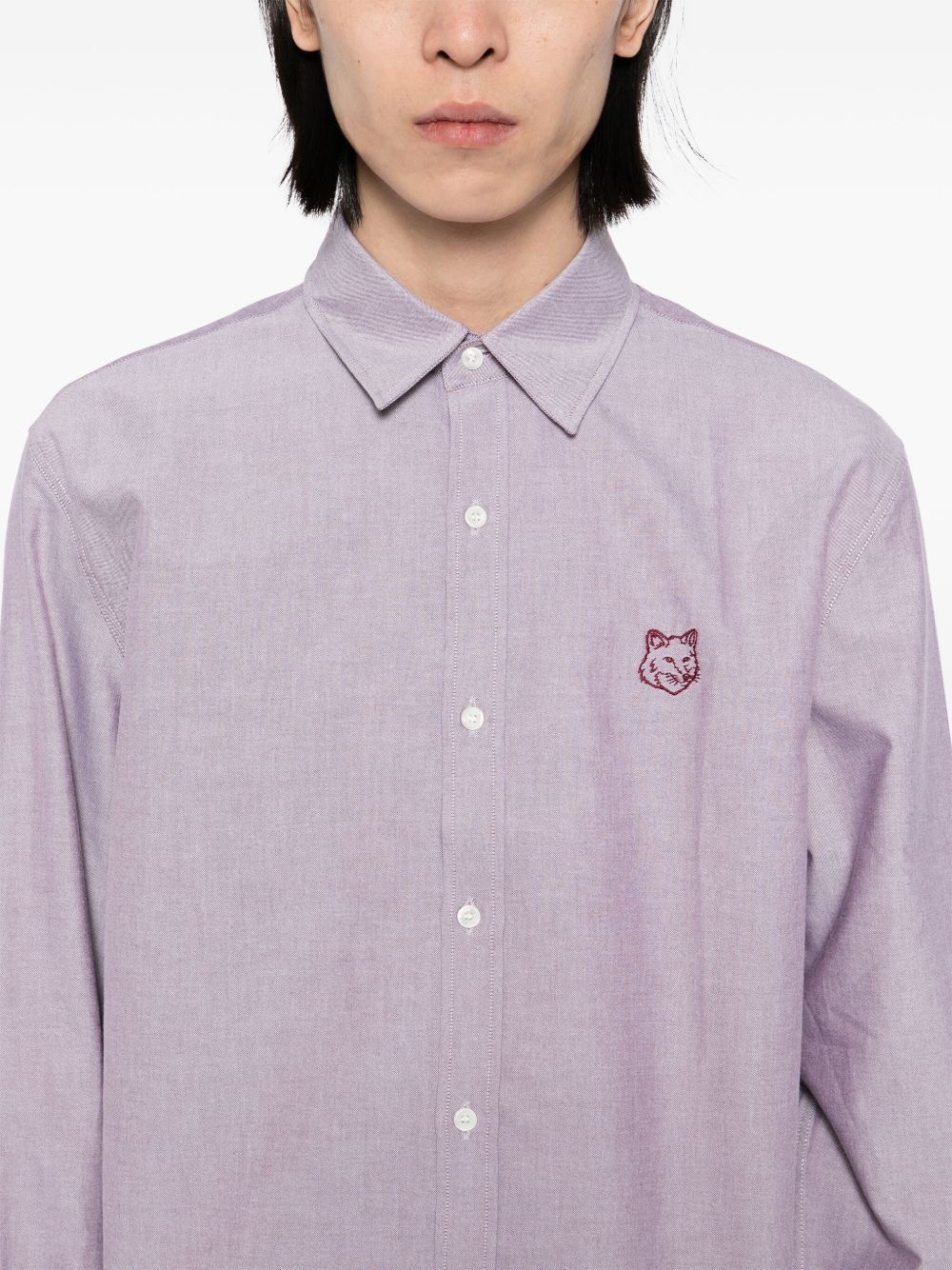 Fox Head-embroidered shirt - 5