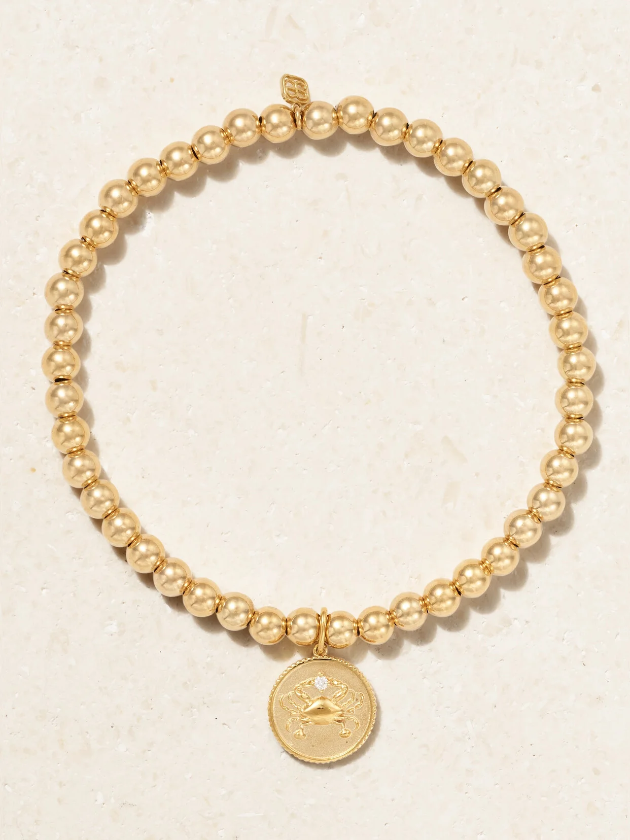Cancer 14-karat Gold Diamond Bracelet - 1