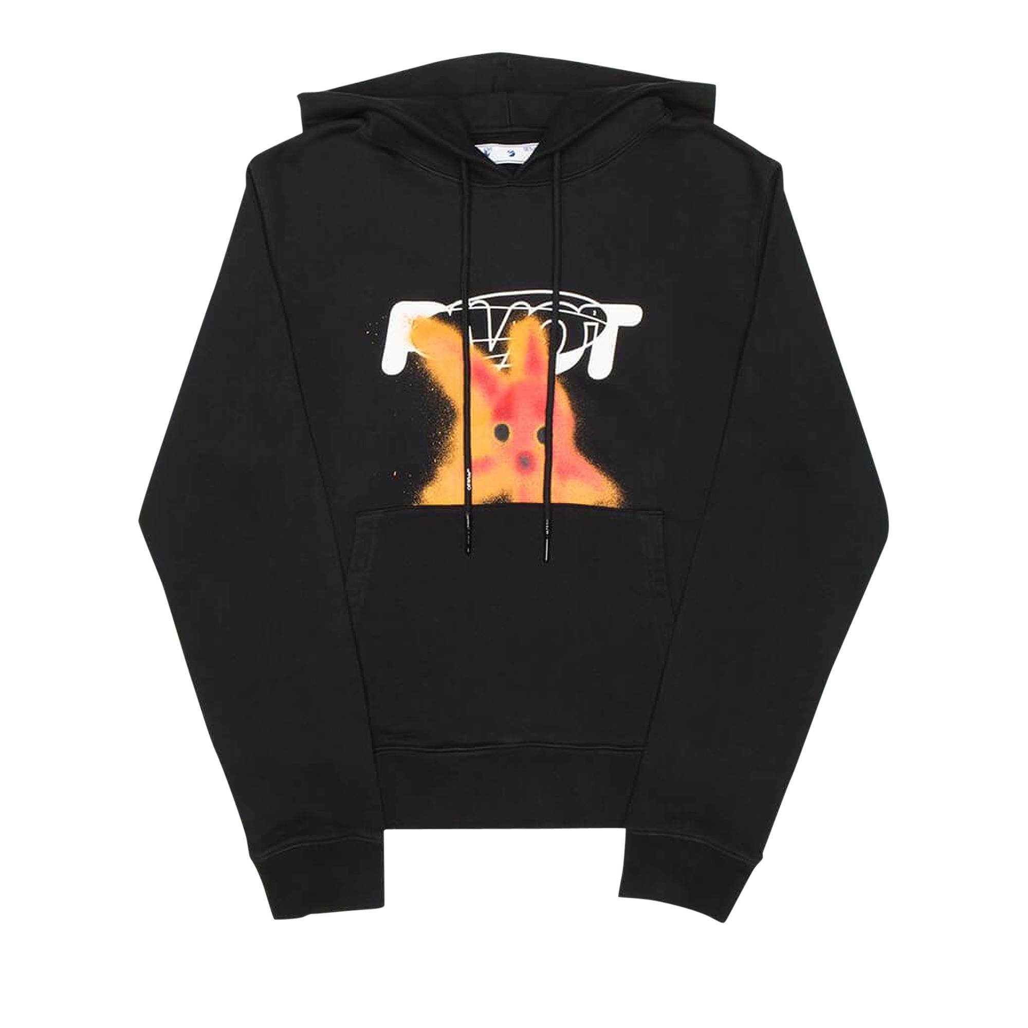 Off-White Cross Box Logo Hooded Sweatshirt 'Black/Red' - 1