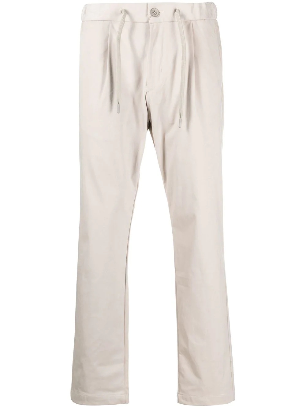 drawstring straight-leg trousers - 1