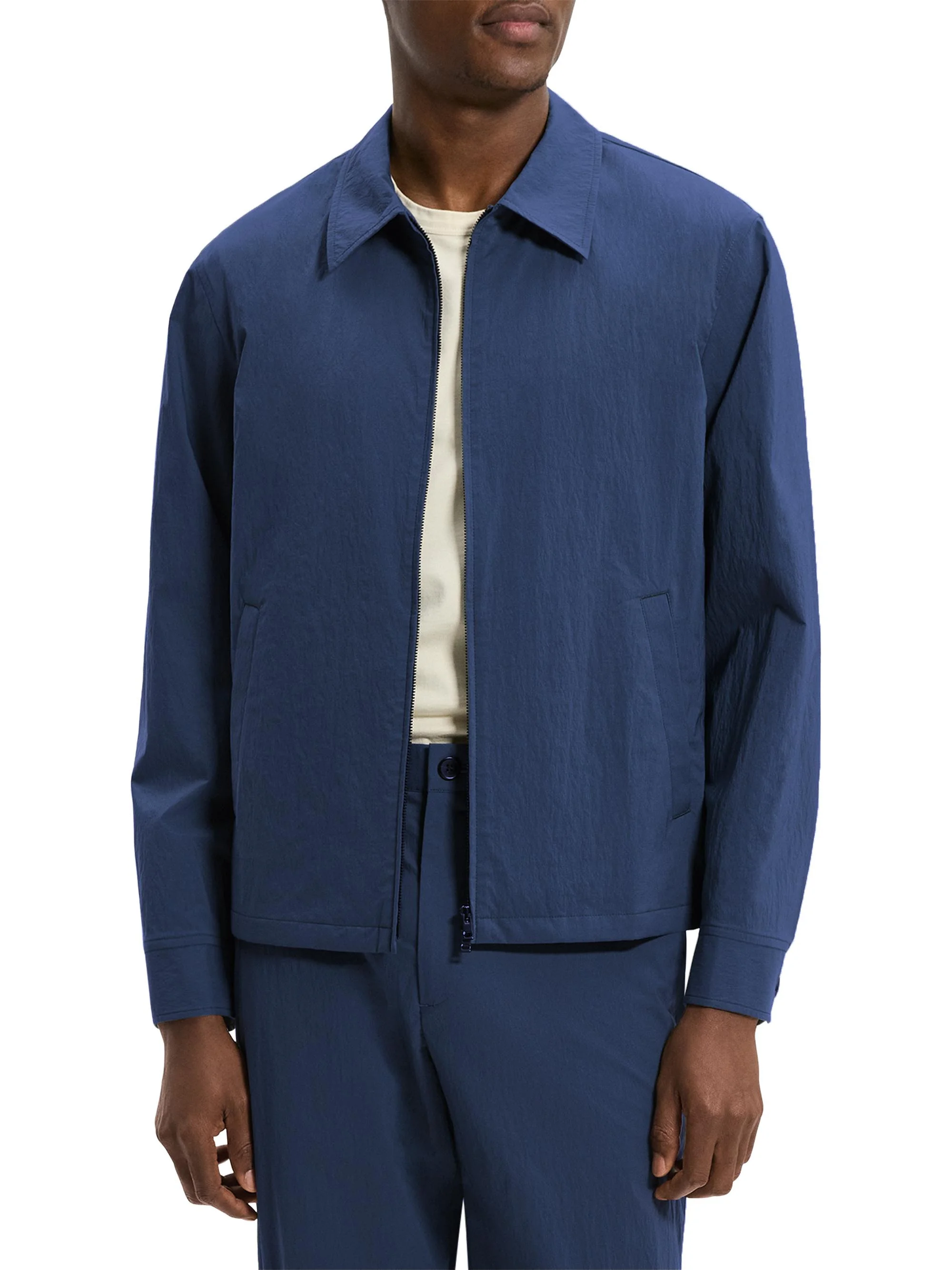 Men's City Full-Zip Nylon-Blend Jacket - Nocturne Navy - 1