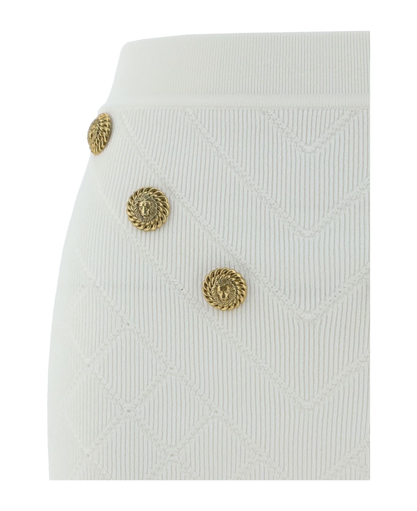 6-button Knit Skirt - 3