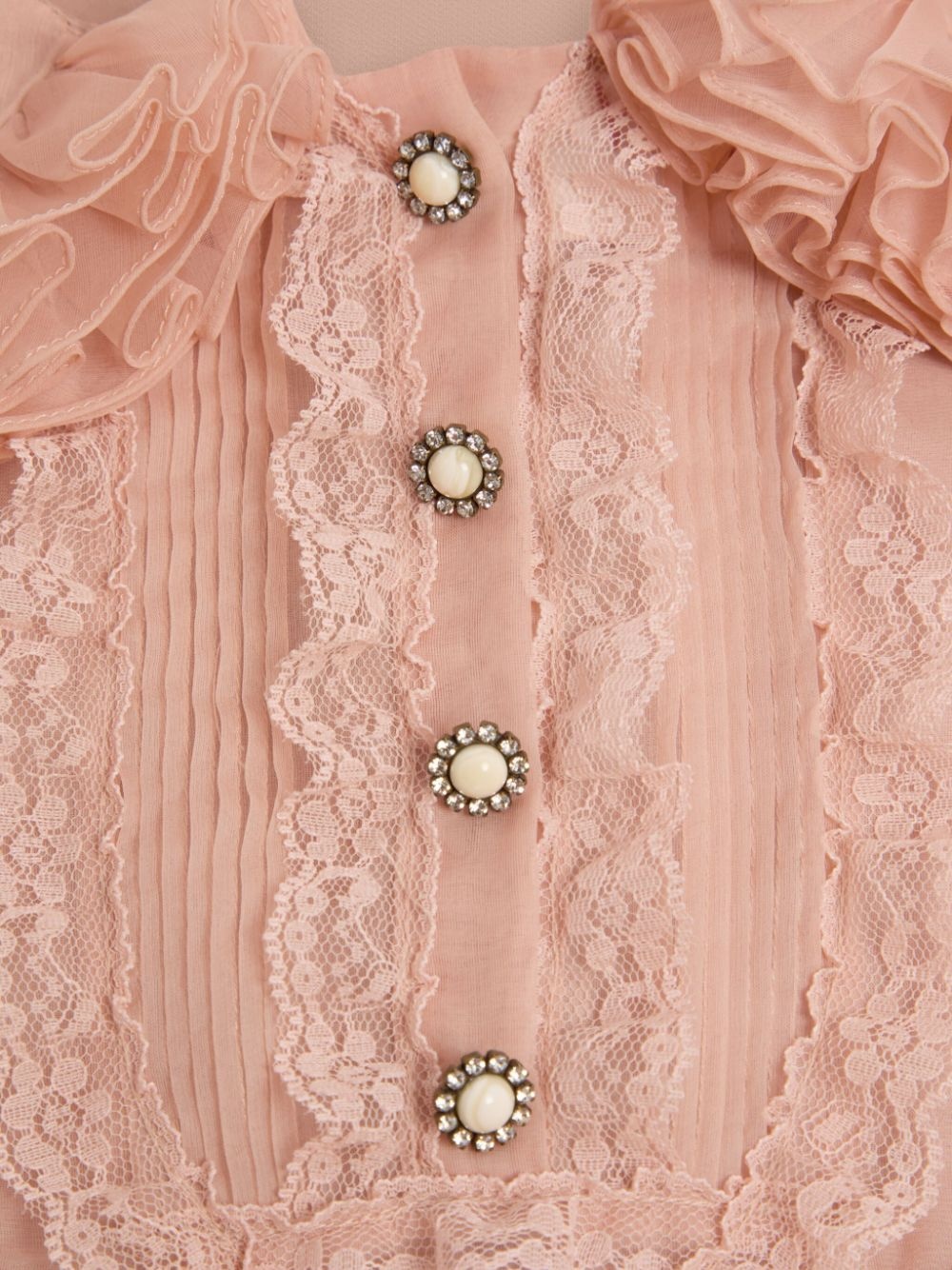 embroidered crepe couture mini dress - 7