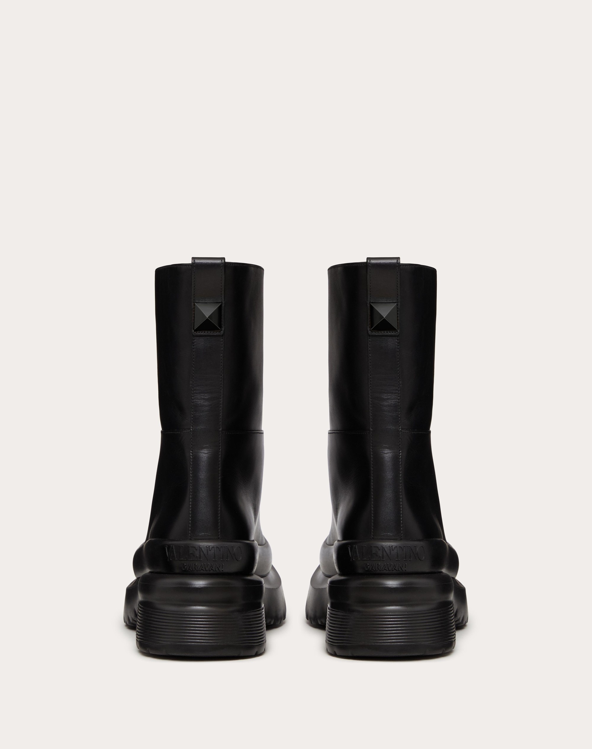 Valentino ROMAN STUD CALFSKIN ANKLE BOOT | REVERSIBLE