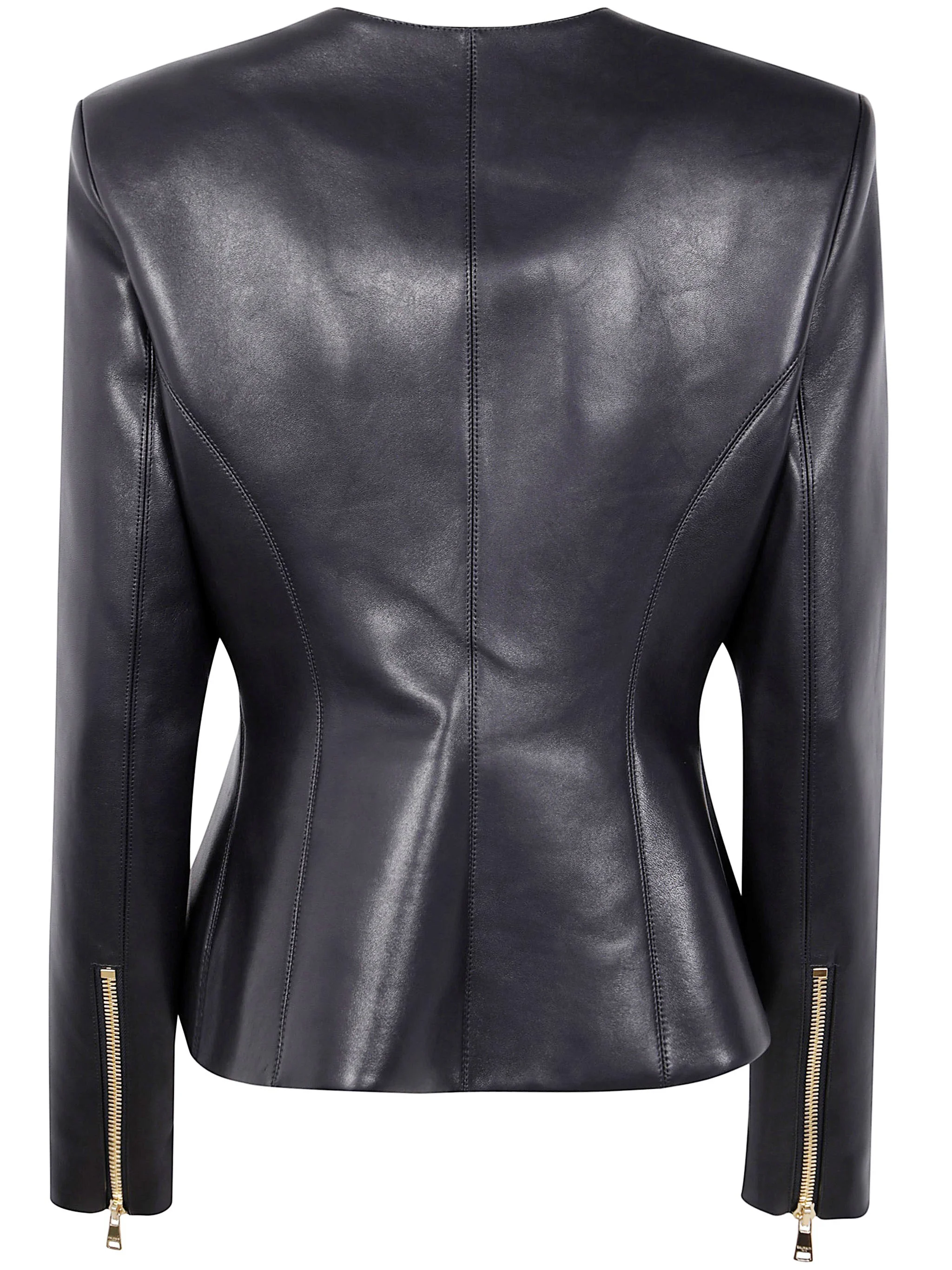 Zipped Lambskin Basque Jacket - 1