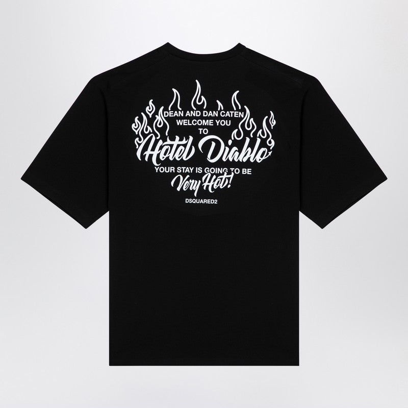 Dsquared2 Black cotton crew-neck T-shirt - 2