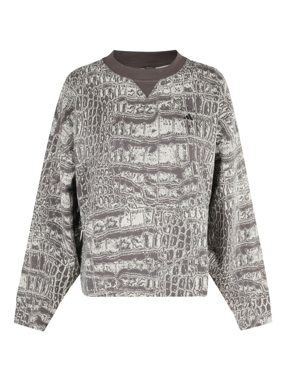 crocodile-print crew-neck sweatshirt - 1
