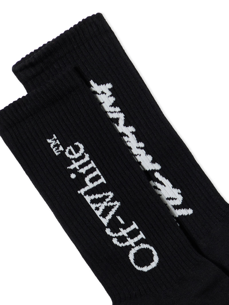 Off-White Quote Mid Calf Socks outlook