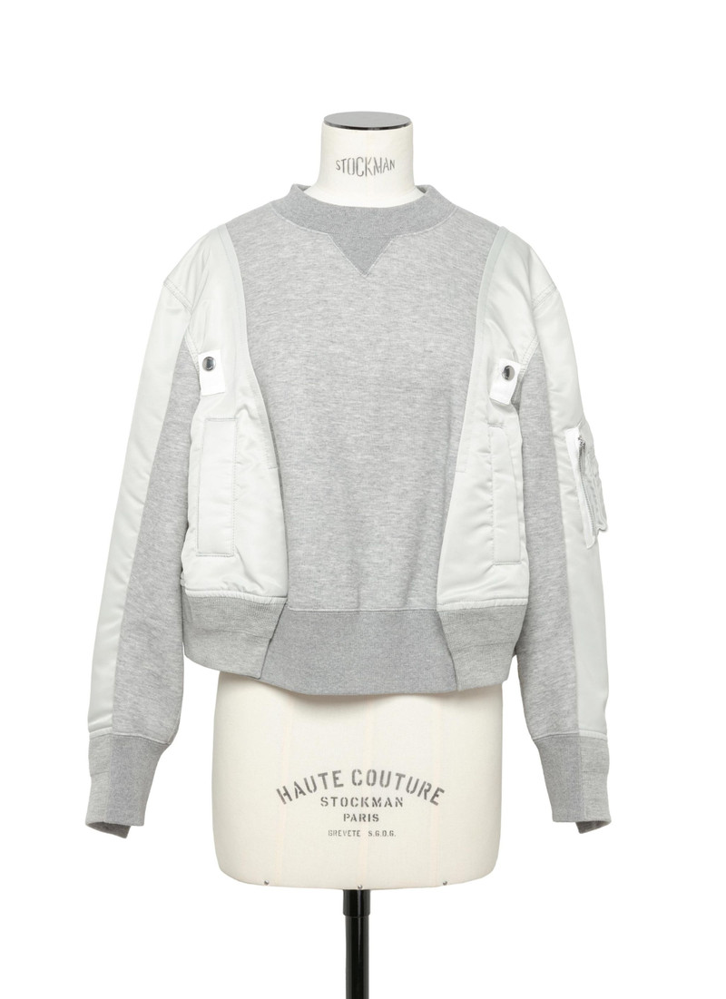 Nylon Twill x Sponge Sweat Pullover 1