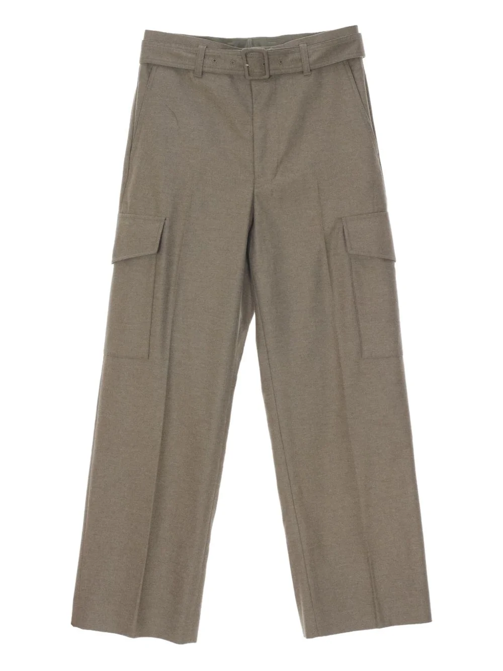 flannel cargo slacks trousers - 1