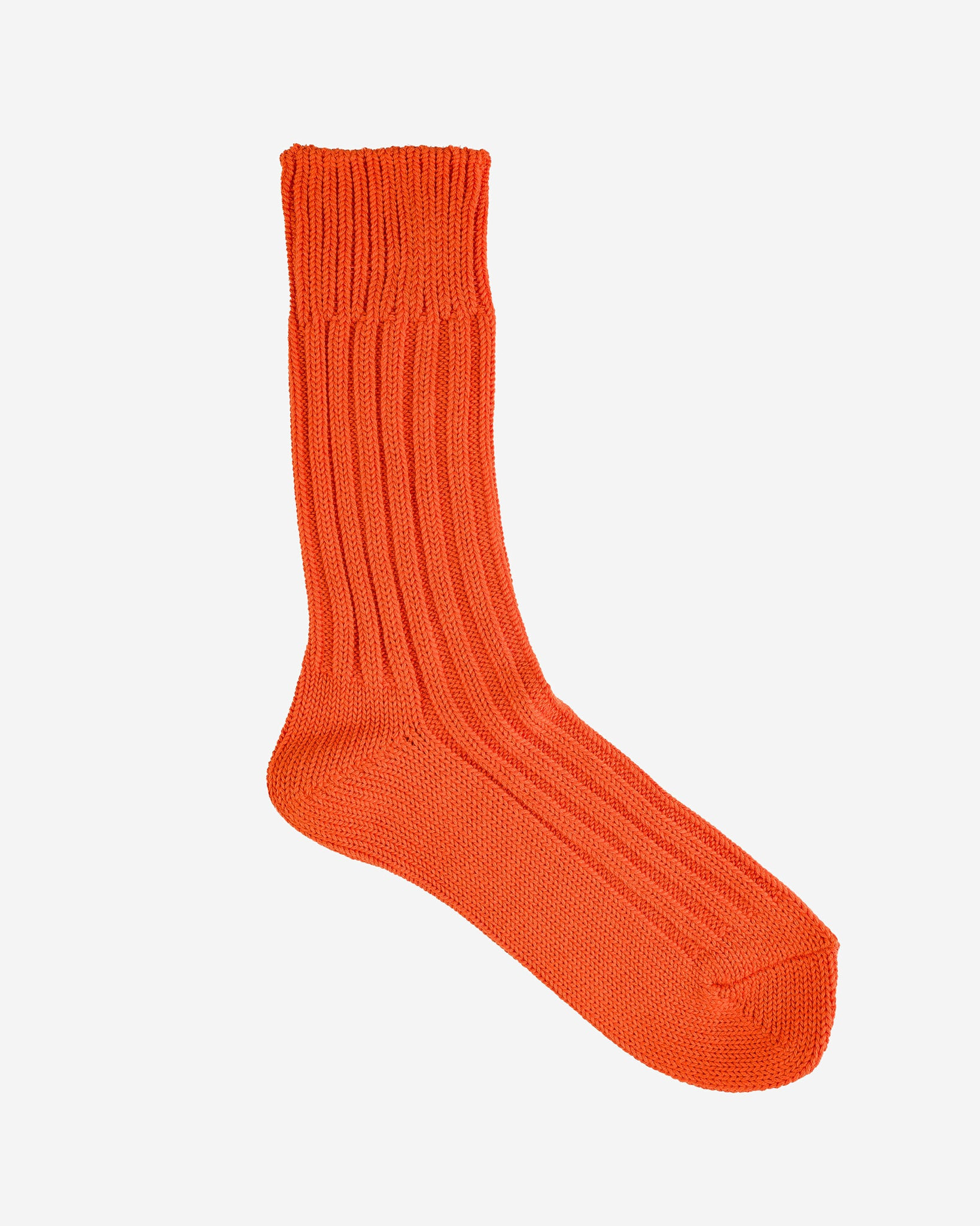 DEC-CAS-N-ORA Decka Cased Heavyweight Plain Socks - Neon Orange - 3
