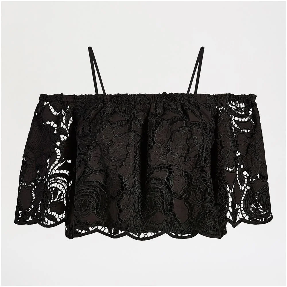Ruffle Off-The-Shoulder Top - 1