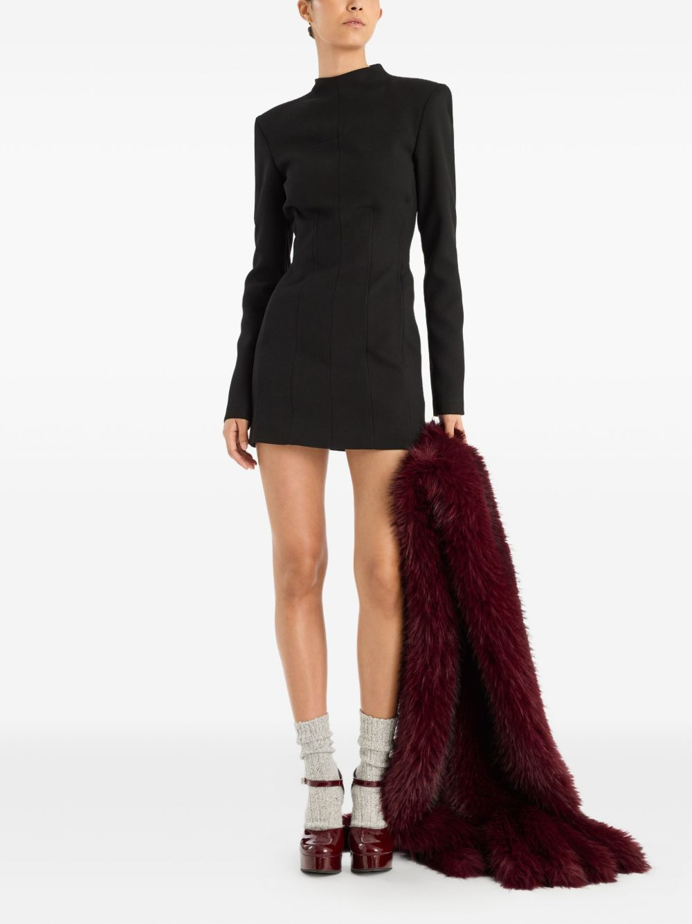 long-sleeve mini dress - 2