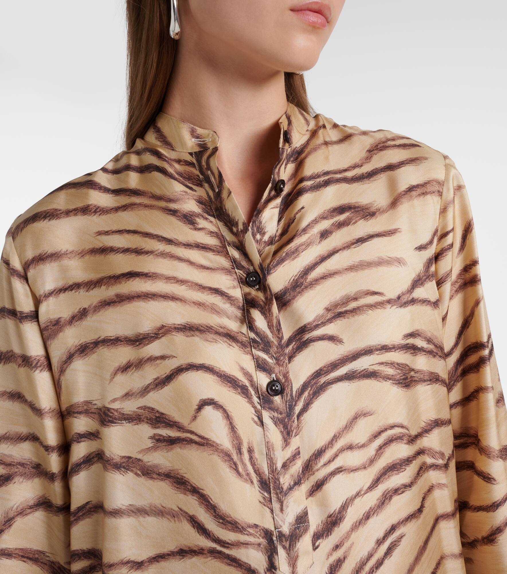 Printed silk shirt - 4