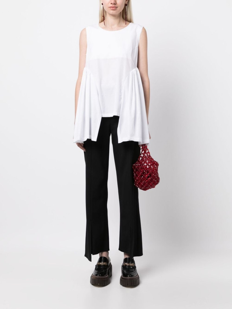 Comme Des Garçons high-low hem sleeveless top outlook