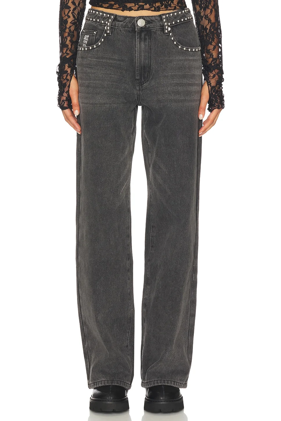 Jackson Mid Waist Wide Leg Jeans - 1