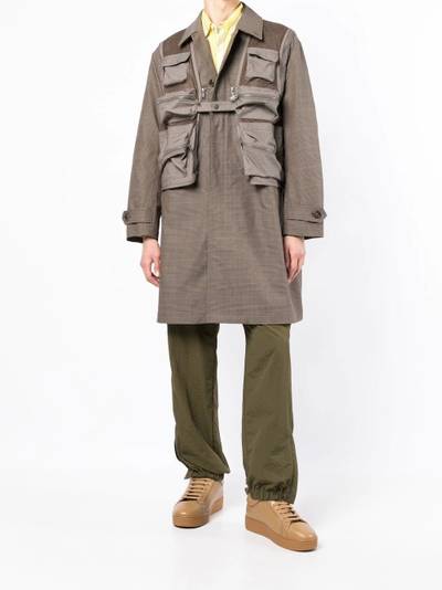 UNDERCOVER check-pattern patch-pocket coat outlook