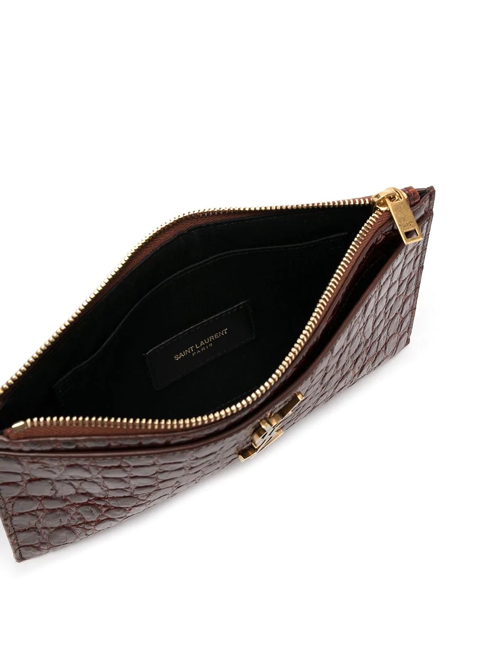 crocodile effect monogram clutch - 3