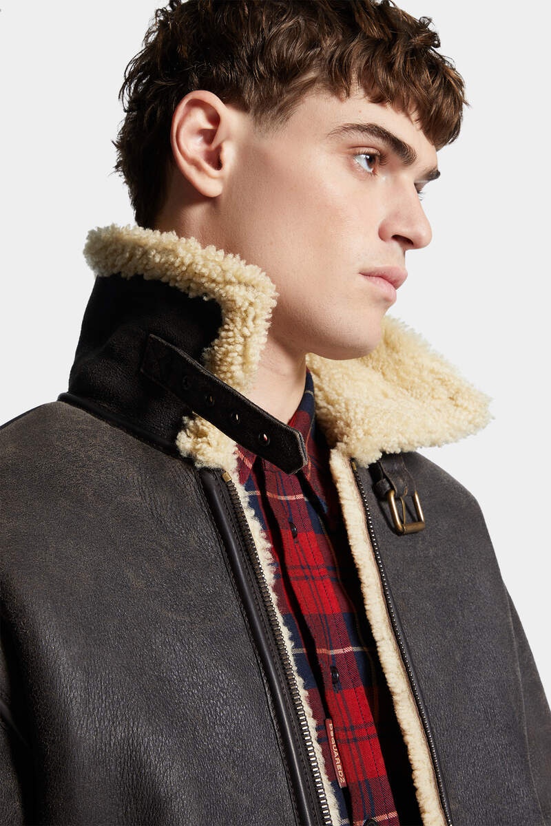 SHEARLING AVIATOR JACKET - 5