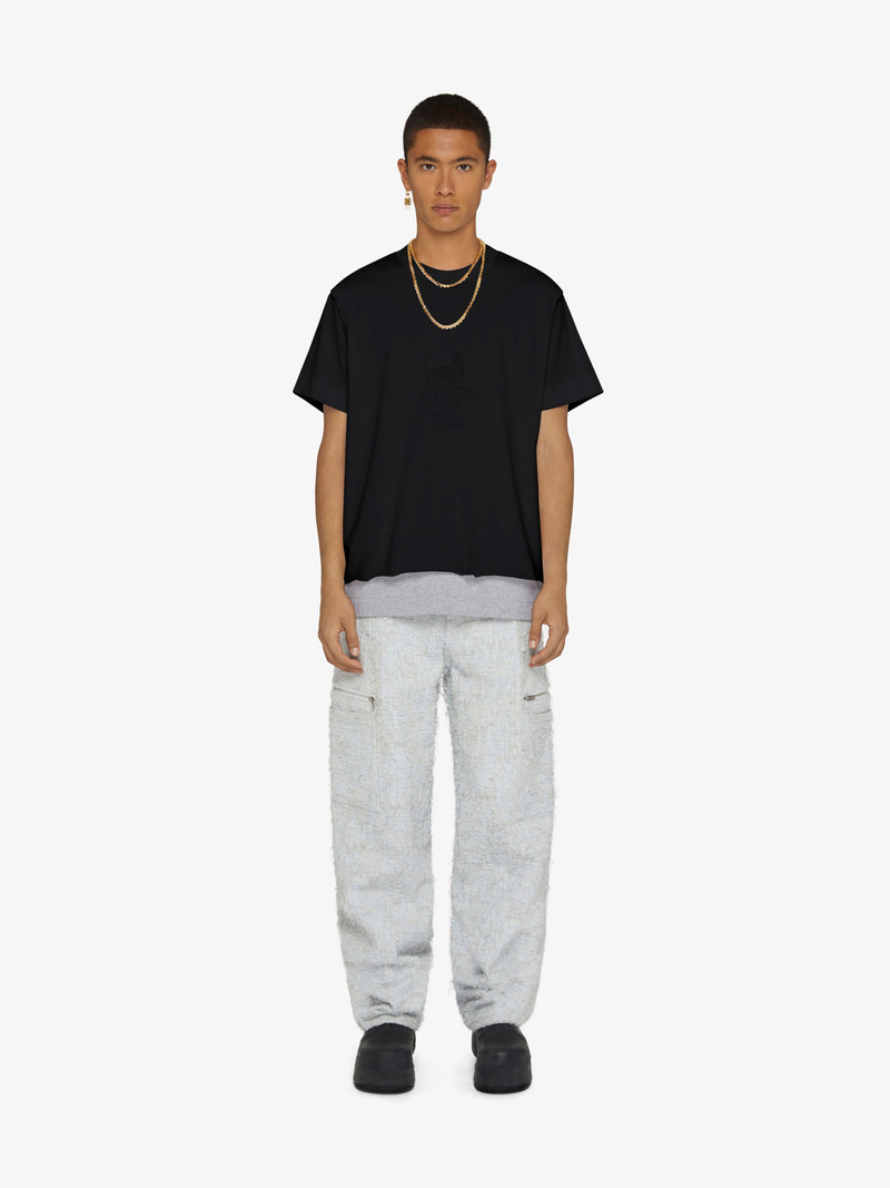 Givenchy G RIDER OVERSIZED CUT & LAYER T-SHIRT IN JERSEY outlook