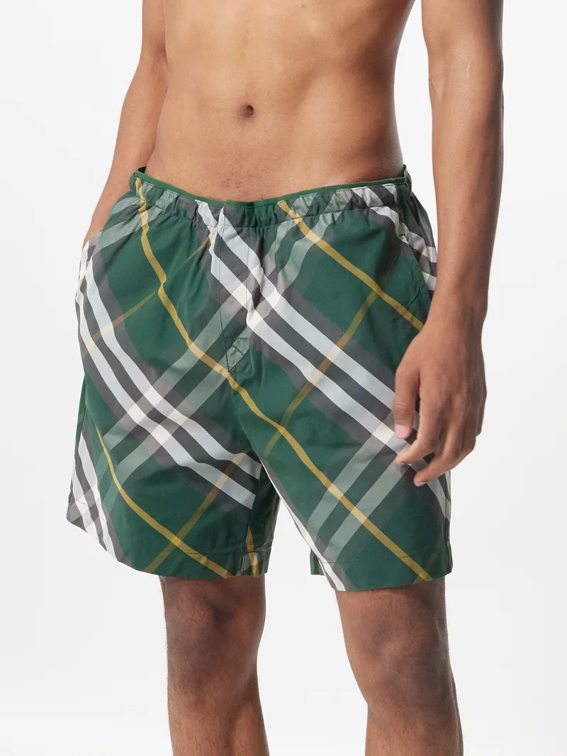 Check-print swim shorts - 2