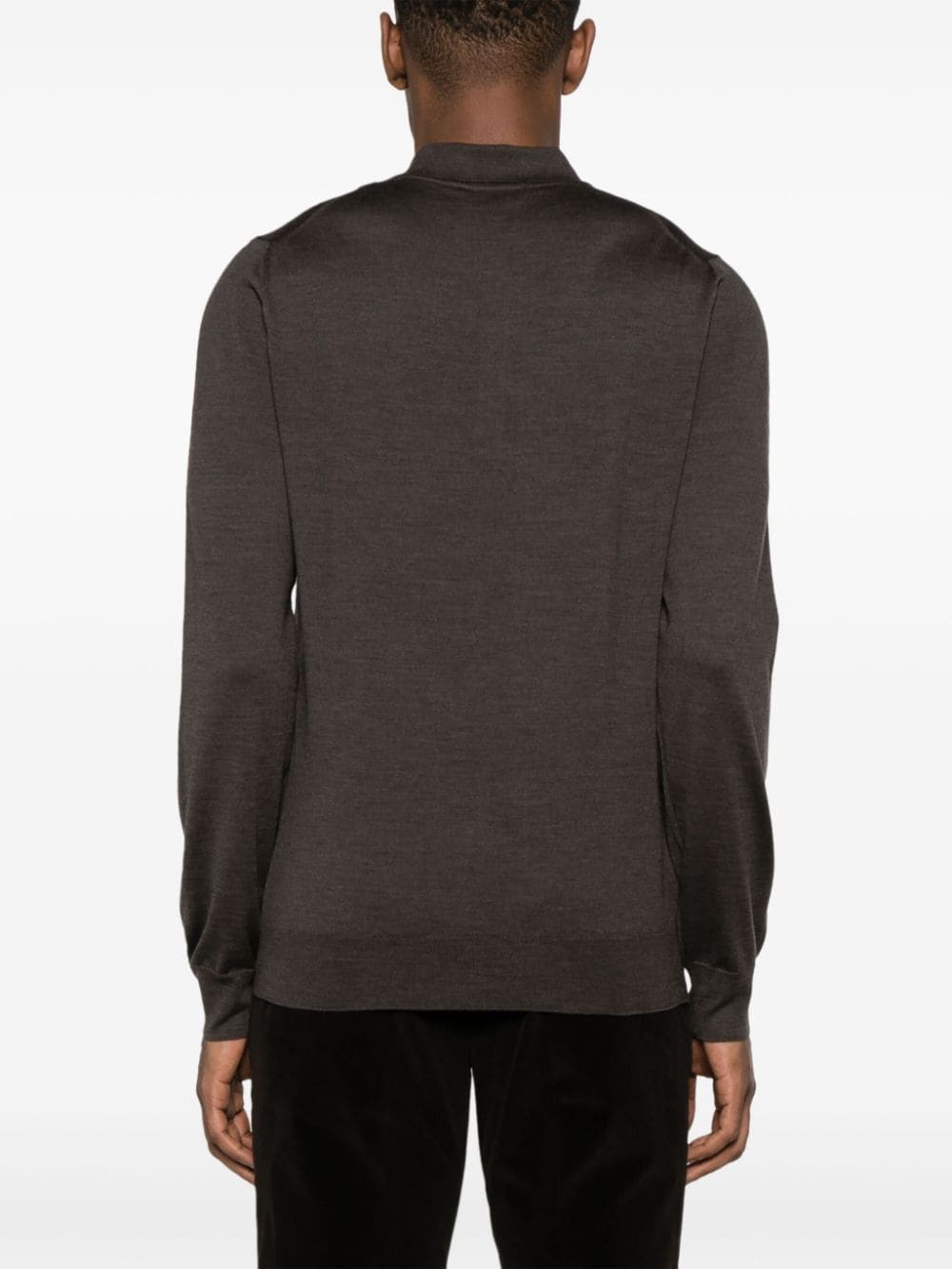 mÃ©lange-effect wool polo shirt - 4