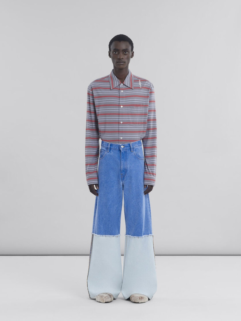 Marni WIDE LEG BLUE JEANS WITH HIGH TURN-UP outlook