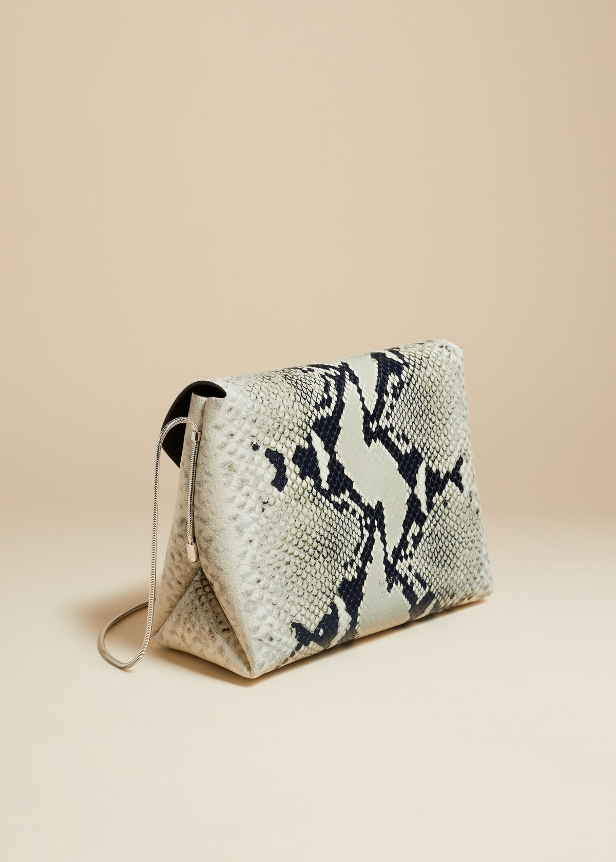 The Bobbi Bag in Natural Python-Embossed Leather - 2