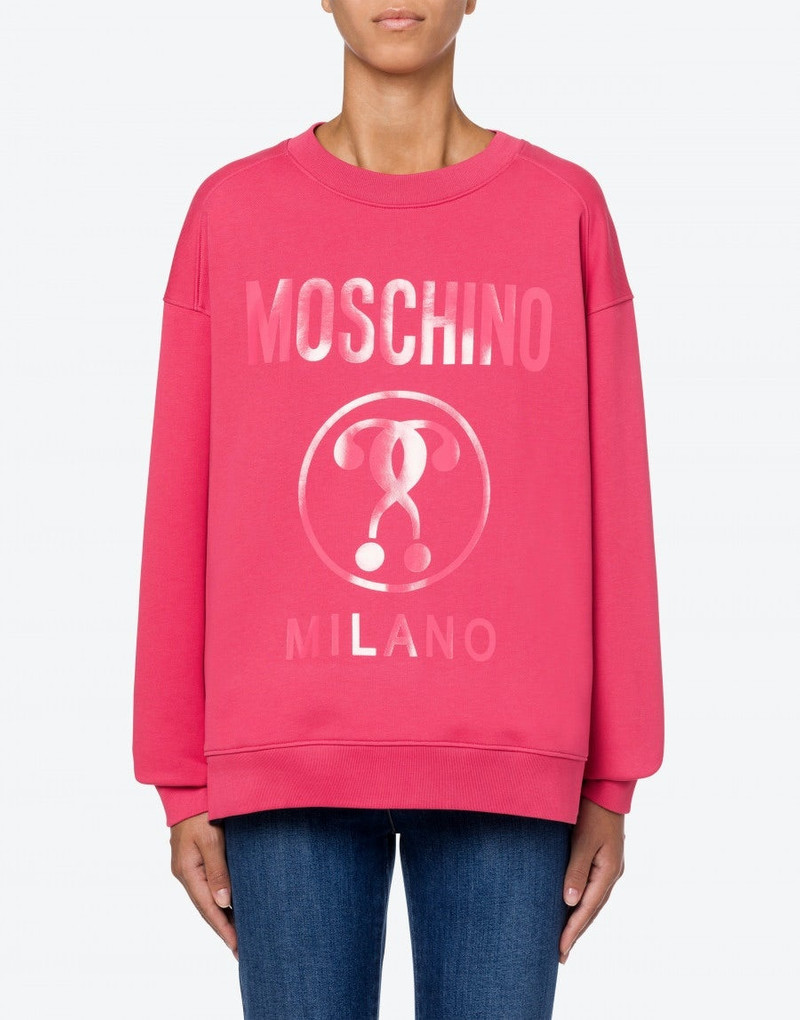 Moschino DOUBLE QUESTION MARK ORGANIC COTTON SWEATSHIRT outlook